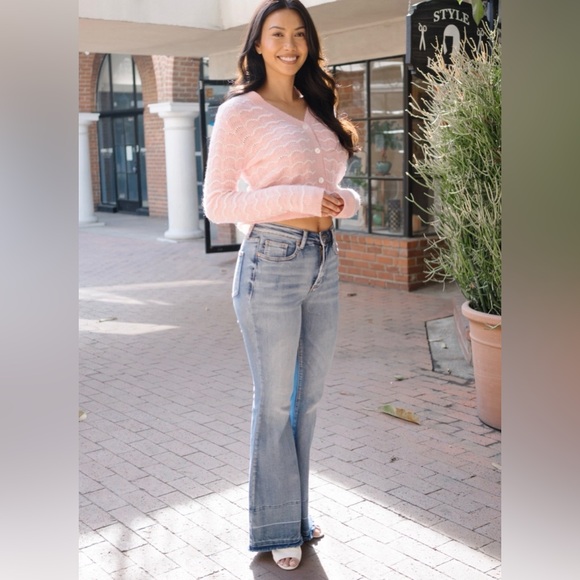 Judy Blue High Waisted “Tummy Control " w/ Release Hem Flare Sizes 11-13-15 NWT - Picture 7 of 10